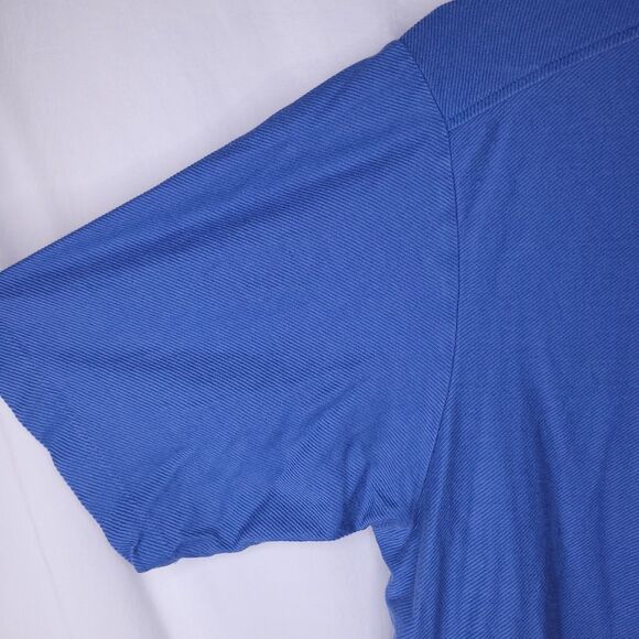 Tommy Bahama Polo Shirt Mens Large Blue Silk Cotton Blend - Picture 3 of 10